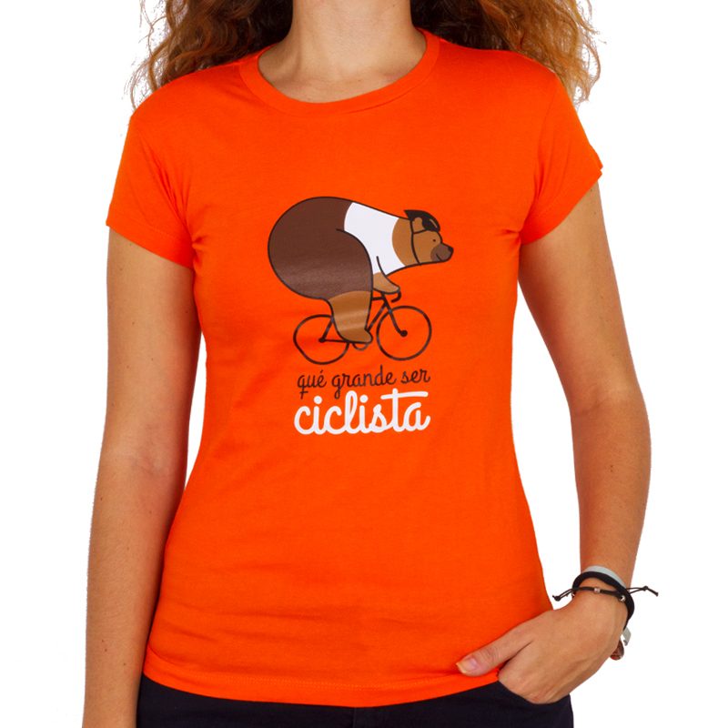 camiseta mujer qué grande ser ciclista