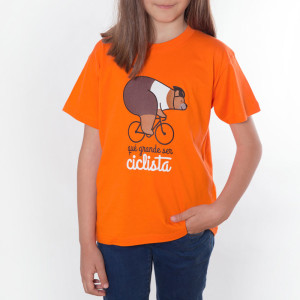 camiseta infantil qué grande ser ciclista